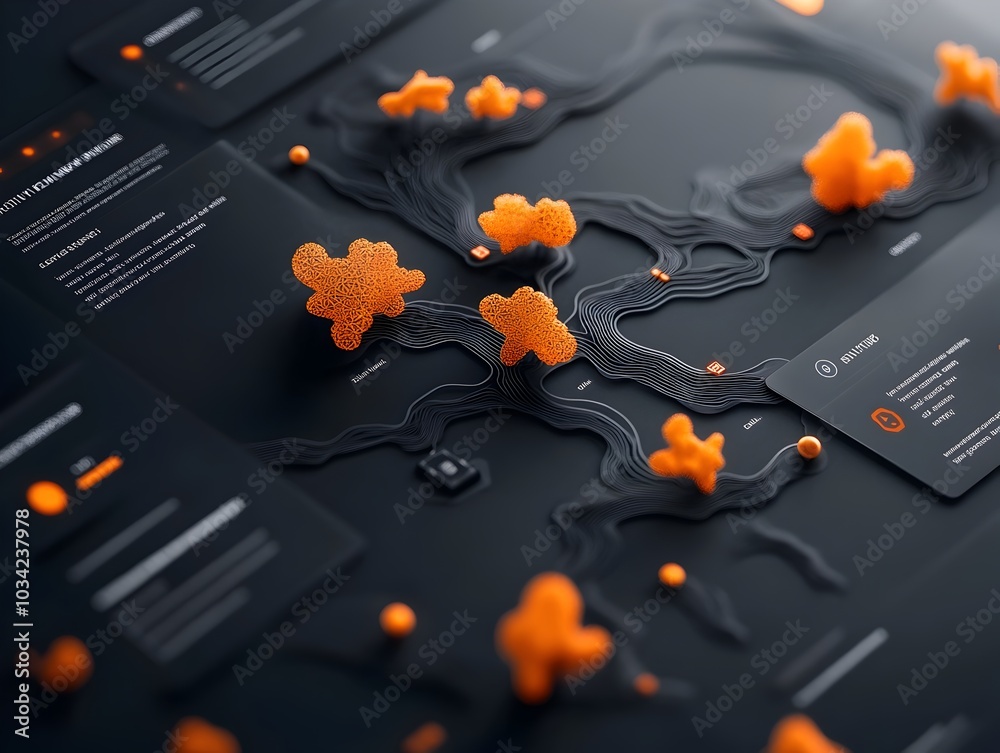 Poster futuristic digital dimension featuring intricate neural network webs streamlined data exchange infra