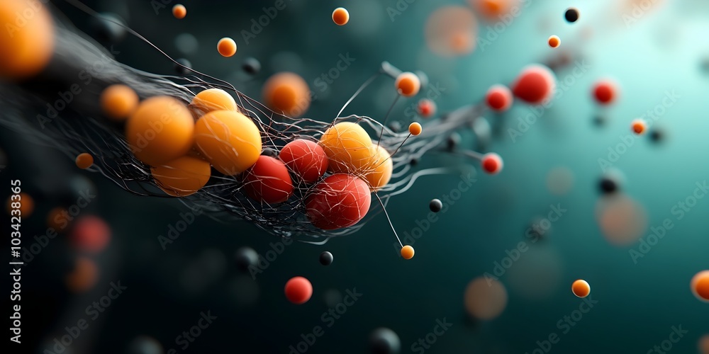 Poster futuristic digital frontier with complex neural network webs streamlined data exchange infrastructur