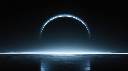 The halo is a reflection of the darkness on the black background