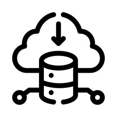 Cloud Data line icon