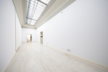 Big white immaculate museum empty room