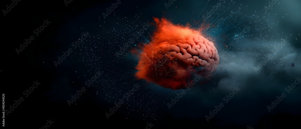 Poster technologically sublime digital dimension with interconnected neural pathways advanced cryptographic