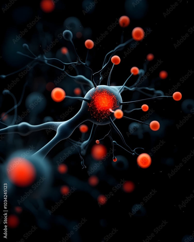 Poster technologically sublime digital oasis with interconnected neural pathways high speed data transmissi
