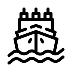 Ship line icon