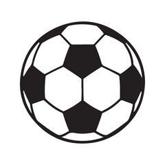 Soccer ball icon silhouette vector illustration