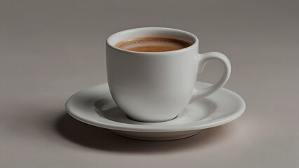 Fototapeta premium Coffee mug hot drink paper cup icon illustrated cinnamon and saucer wooden table realistic ove background