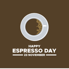 vector graphic of national espresso day good for national espresso day celebration. flat design. flyer design.flat illustration.