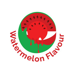 watermelon flavour logo icon Vector