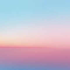 Obraz premium A serene gradient of pastel colors blending in a calm sky and water, evoking tranquility and peace.