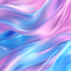 Fototapeta premium A smooth, flowing fabric texture in pastel pink and blue hues, creating a calming visual effect.