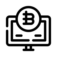 Bitcoin Payment line icon