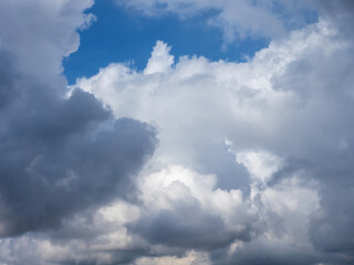 background of blue sky with cumulus clouds
