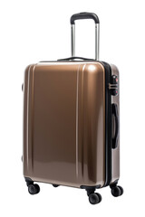 PNG Luggage suitcase brown white background.