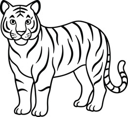 illustration of cartoon tiger