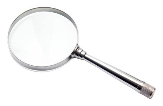 PNG A magnifying glass reflection circle shape.