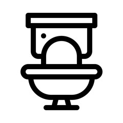 Toilet line icon