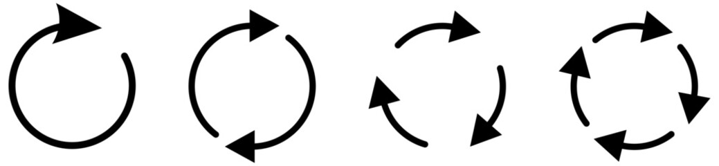 Refresh icon vector. Green recycle vector icon symbol. Repeat and reload icons set and arrow rotation circle. Sync icon symbol convert button sign.