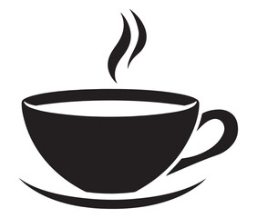 Coffee cup icon, Coffee cup silhouette vector, Coffee cup design