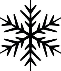 Stylized White Snowflake Graphic. Vector Illustration