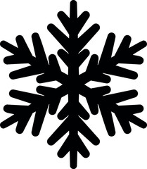 Black Snowflake Graphic Design. Vector Illustration