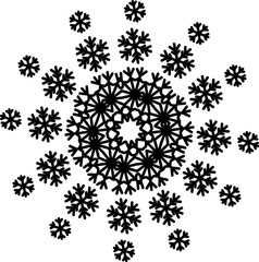 Intricate Snowflake Mandala Design. Vector Illustration