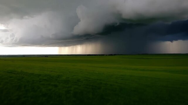 storm over the field