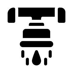 Showerhead glyph icon