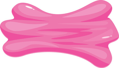 Pink chewing gum stretched and looking delicious