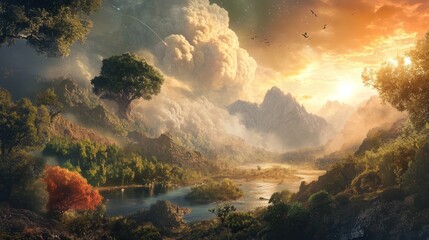Stunning visualization of the biblical creation story illustrating god s magnificent handiwork