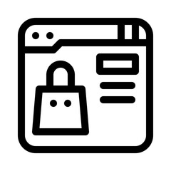 Online Store line icon