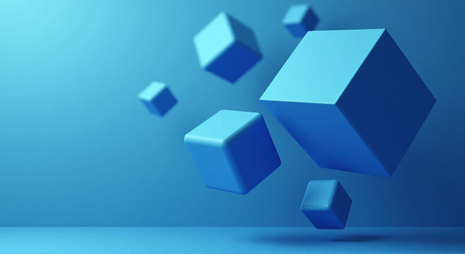 Fototapeta blue cubes background