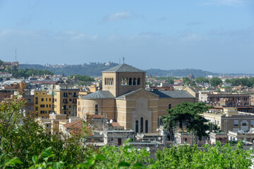 Church of Santa Maria Liberatrice seen from Monte Testaccio, Rome (Italy).