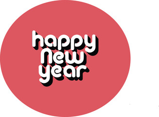 Happy new year vector art and illustration