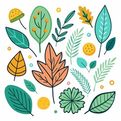 seamless pattern with autumn leaves