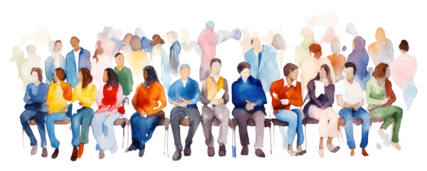 Obraz premium PNG Audience togetherness backgrounds illustrated.
