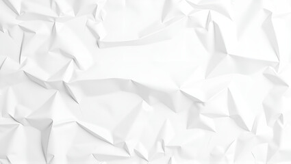 Obraz premium Crumpled white paper texture on light background, minimalistic design, copy space for text