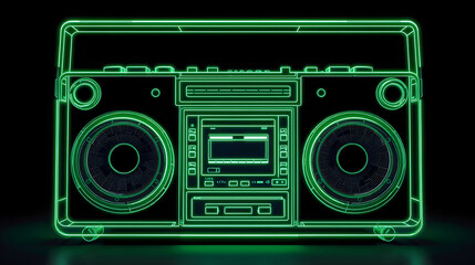 Fototapeta premium Retro-Futuristic Boombox