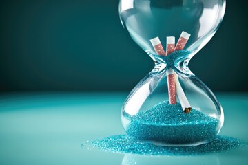 Time running out: cigarette and sand timer concept for smoking awareness