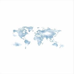 Obraz premium Watercolor World Map Illustration for Creative Use