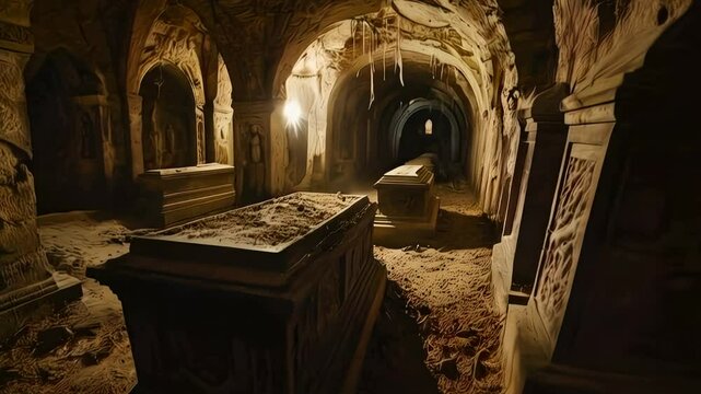 Exploring a Mysterious Underground Crypt