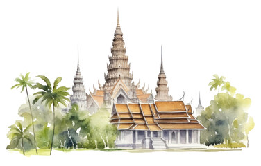Obraz premium PNG Architecture building pagoda temple.