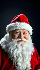 Santa Claus isolated with white highlights, png