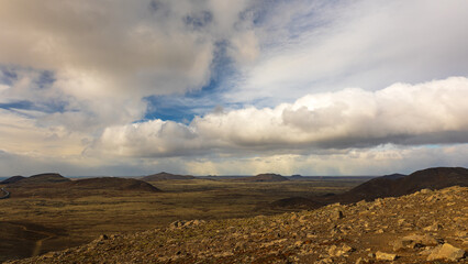 Volcano trail in iceland