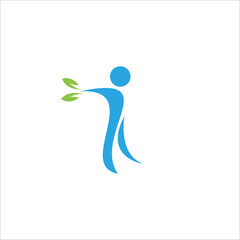 modern vibrant nature green wellness logo design idea