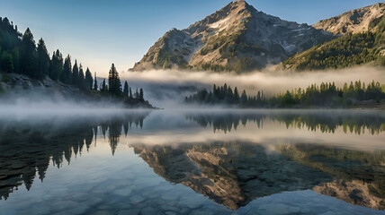 lake view in winter