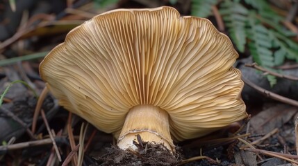Mushroom photographed on a basic background, amazing mushroom closeup. Background sober, mushroom bold.