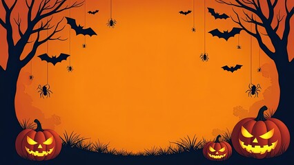 halloween background with pumpkins