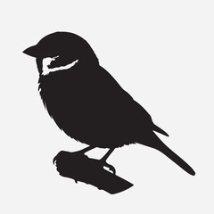 Sparrow silhouette, Birds silhouette, Silhouette images