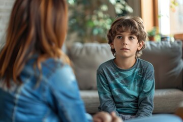 Autistic Child Engaged in Therapy Session