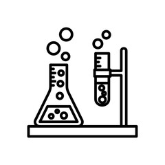 Chemical Gas Outline Icon, Vector illustration